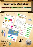 Vorschau - Arbeitsblätter - Continents & Oceans: Englisch & Erdkunde - Deckblatt