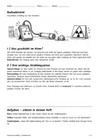 Vorschau - Arbeitsblätter - Lernposter + Arbeitsblätter zum Thema "Radioaktivität" + Lösung & MP3 + Mindmap + Infografik + Infografik - Seite 1