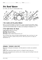 Vorschau - Arbeitsblätter - Lernplakat + Arbeitsblätter zum Thema "Die Band Queen" + Lösung & MP3 + Mindmap + Infografiken - Seite 1