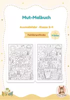 Vorschau - Mal- und Bastelvorlagen - positive Affirmationen für Kinder - Seite 1