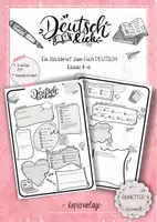 Vorschau - Arbeitsblätter - Steckbrief zum Fach Deutsch - Deckblatt