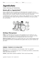 Vorschau - Arbeitsblätter - Lernplakat + Arbeitsblätter zum Thema "Jugendschutz" + Lösung & MP3 + Mindmap + Infografiken - Seite 1