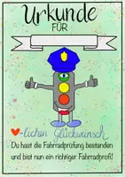 Vorschau - Anderer Materialtyp - Urkunde für die Fahrradprüfung – Verkehrserziehung - Seite 1