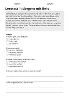 Vorschau - Arbeitsblätter - Lesetest Klasse 2 – Haustiere | 10 Texte mit Fragen & Lösungen - Seite 2