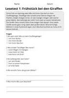 Vorschau - Stundenentwürfe - Lesetest Klasse 2 – Zoo | 10 Texte mit Fragen & Lösungen - Seite 2
