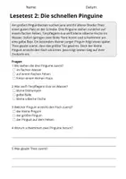 Vorschau - Stundenentwürfe - Lesetest Klasse 2 – Zoo | 10 Texte mit Fragen & Lösungen - Seite 3