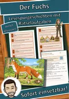 Vorschau - Arbeitsblätter - Der Fuchs – Lesespurgeschichte mit Rätselaufgaben (Klasse 8) - Deckblatt