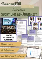 Vorschau - Arbeitsblätter - Rollenspiel | Sucht und Prävention | Natur und Technik - Deckblatt