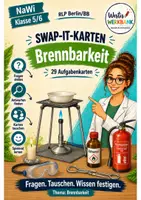 Vorschau - Spiele - Swap-it-Kartenspiel: "Brennbarkeit" – bewegtes Klassenspiel für Nawi 5/6 | Farbe & S/W | Duplex- und manueller Druck - Deckblatt