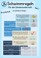 Vorschau - Poster - Schwimmregeln Schwimmunterricht - Deckblatt