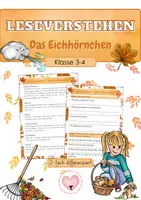 Vorschau - Arbeitsblätter - Leseverstehen - Das Eichhörnchen | Lesen (Klasse 3-4) - Deckblatt