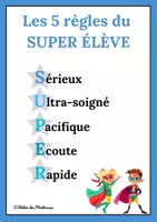 Aperçu - Affichage - Gestion comportement - Super élève - Page de couverture