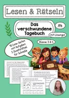 Vorschau - Arbeitsblätter - Lesen & Rätseln: Das verschwundene Tagebuch - Deckblatt