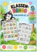 Vorschau - Arbeitsblätter - Klassen-Bingo & Kennenlern-Bingo – Schulstart-Spiel für Klasse 2–4 | Farbe & S/W - Deckblatt