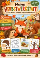 Vorschau - Mal- und Bastelvorlagen - Meine Herbstwerkstatt – 10 Bastelvorlagen, 5 Kreativbilder und 10 Herbstgeschichten | ab 4 Jahren - Deckblatt