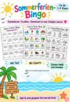 Vorschau - Arbeitsblätter - Sommerferien Bingo - Deckblatt