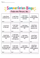 Vorschau - Arbeitsblätter - Sommerferien Bingo - Seite 2