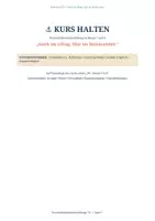 Vorschau - Stundenentwürfe - Persönlichkeitsentwicklung Kurs halten Unterrichtsreihe - Deckblatt