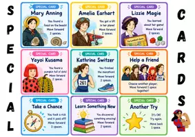 Vista previa - Juegos / Gamificación - Important Women Speaking Board Game for Primary Free - página 1