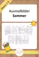 Vorschau - Mal- und Bastelvorlagen - Materialpaket Ausmalbilder Jahreszeiten - Seite 1