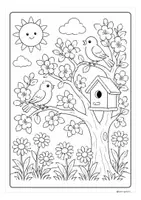 Vorschau - Mal- und Bastelvorlagen - Ausmalbilder Jahreszeit Frühling - Seite 3