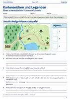 Vorschau - Arbeitsblätter - Kartenzeichen Arbeitsheft Klasse 5 bis 6 - Deckblatt