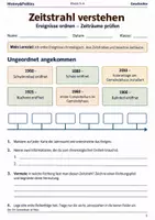 Vorschau - Arbeitsblätter - Zeitstrahl Arbeitsheft Klasse 5 bis 6 - Deckblatt