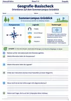 Vorschau - Arbeitsblätter - Geografie Basischeck Arbeitsheft Klasse 5 bis 6 - Deckblatt