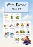Vorschau - Spiele - Witzedomino – Lesedomino Deutsch Klasse 2–4 - Deckblatt