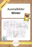 Vorschau - Mal- und Bastelvorlagen - Ausmalbilder Jahreszeit Winter - Deckblatt