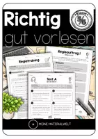 Vorschau - Arbeitsblätter - Vorlesetraining mit Regiezeichen für Klasse 5/6 - Deckblatt