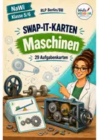 Vorschau - Spiele - Swap-it-Kartenspiel: "Maschinen" – bewegtes Klassenspiel für Nawi 5/6 | Farbe & S/W | Duplex- und manueller Druck - Deckblatt