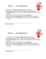 Vorschau - Arbeitsblätter - Rules English Lessons (Regeln für Fremdsprachenunterricht) - Deckblatt
