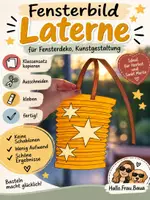 Vorschau - Mal- und Bastelvorlagen - Herbstbasteln Laterne Fensterbild Kunst Deko - Deckblatt