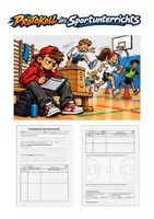 Vorschau - Mal- und Bastelvorlagen - Sportunterricht ohne Sportsachen (Protokoll & Beobachtung) - Deckblatt