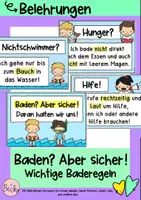 Vorschau - Unterrichtsreihen - Material zu den wichtigsten Baderegeln (Belehrungen im Sommer) - Deckblatt