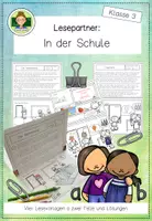 Vorschau - Arbeitsblätter - Partnerlesen (Lesen-hören-malen): Rund um die Schule (Klasse 3) - Seite 1