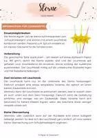 Vorschau - Mal- und Bastelvorlagen - Back to School Geschenk – Sterne mit Leuchtstäben | Deutsch & Englisch - Seite 1