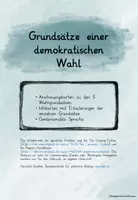 Vorschau - Präsentationen/Tafelbilder - Grundsätze einer demokratischen Wahl - Deckblatt