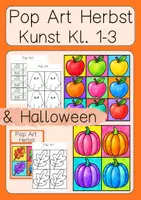 Vorschau - Arbeitsblätter - Kunst Herbst Materialpaket Klasse 1 - 4 wachsendes Paket - Seite 1