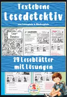 Vorschau - Stationenlernen - Leseverständnis auf Textebene - Lesefreude wecken beim Lesetraining - Deckblatt