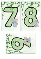 Vorschau - Poster - Elefanten-Klassenzimmer-Set – Dschungel-Deko (Wachsendes Paket) - Seite 3