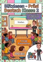 Vorschau - Präsentationen/Tafelbilder - Blitzlesen an der digitalen Tafel (Präsentation) – Deutsch Klasse 1 und 2 - Deckblatt