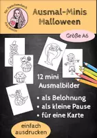 Vorschau - Mal- und Bastelvorlagen - Ausmal-Minis zu Halloween - kostenlos - Deckblatt