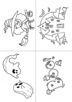 Vorschau - Mal- und Bastelvorlagen - Ausmal-Minis zu Halloween - kostenlos - Seite 3