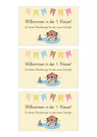 Vorschau - Poster - Willkommenskarten zum Schulstart – Glücksbringer · verschiedene Farben - Seite 1
