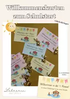 Vorschau - Poster - Willkommenskarten zum Schulstart – Glücksbringer · verschiedene Farben - Deckblatt