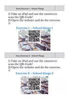 Vorschau - Interaktives Material - Extra Exercise School Things QR Codes - Deckblatt