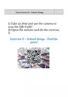 Vorschau - Interaktives Material - Extra Exercise School Things QR Codes - Seite 1