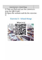 Vorschau - Interaktives Material - Extra Exercise School Things QR Codes - Seite 2